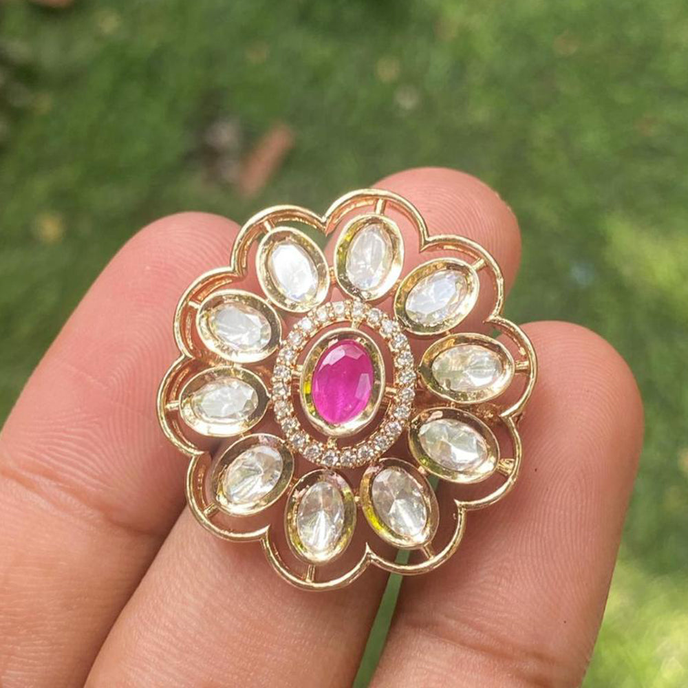 Amoliya Jewels Ethnic Polki Kundan Stone Rings