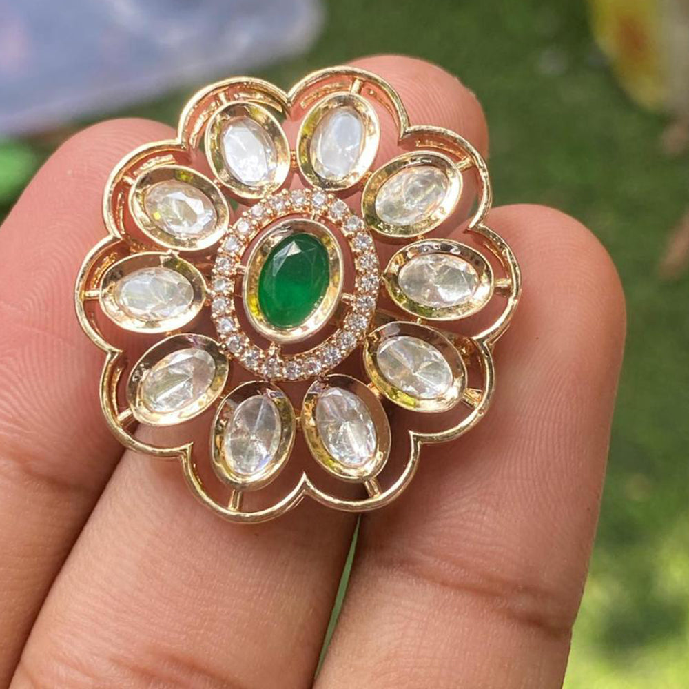 Amoliya Jewels Ethnic Polki Kundan Stone Rings