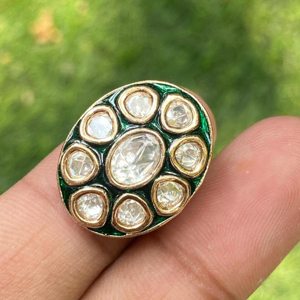 Amoliya Jewels Ethnic Polki Kundan Stone Rings