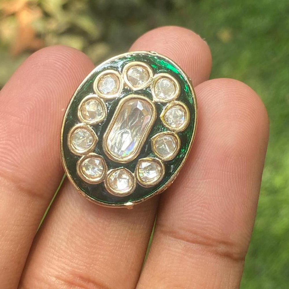 Amoliya Jewels Ethnic Polki Kundan Stone Rings