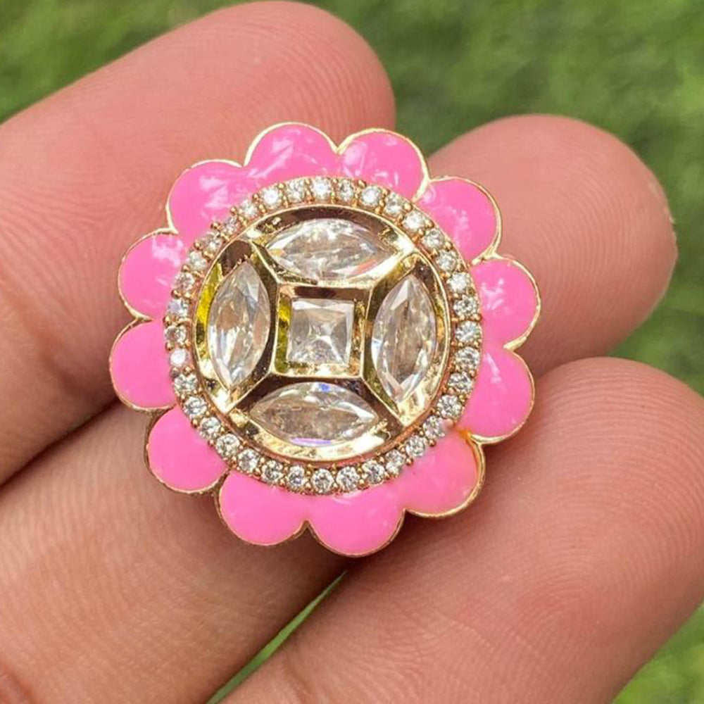 Amoliya Jewels Ethnic Polki Kundan Stone Rings