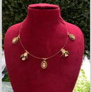 Amoliya Jewels Royal Kundan Stone And Pearl Necklace 