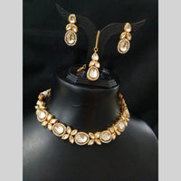 Amoliya Jewels Luxury Polki Kundan Stone Choker Necklace Set 