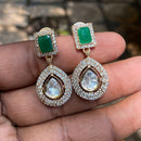 Amoliya Jewels Designer Polki Kundan Statement Dangler Earrings