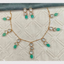 Amoliya Jewels Luxury Polki Kundan Stone And Beads Necklace Set