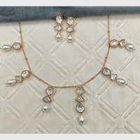 Amoliya Jewels Luxury Polki Kundan Stone And Beads Necklace Set