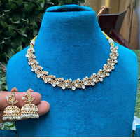 Amoliya Jewels Luxury Polki Kundan Stone Necklace Set