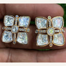 Amoliya Jewels Royal Polki Kundan Stone Designer Studs Earrings