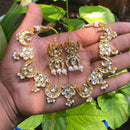 Amoliya Jewels Trendy Ethnic Kundan Stone And Pearl Necklace Set
