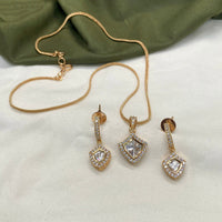 Amoliya Jewels Regal Polki Kundan Stone Chain Pendant Set