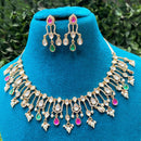 Amoliya Jewels Designer Polki Kundan Stone And Pearl Necklace Set