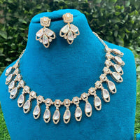 Amoliya Jewels Designer Polki Kundan Stone Necklace Set