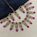 Amoliya Jewels Heritage Crystal Stone Pearl And Beads Choker Necklace Set