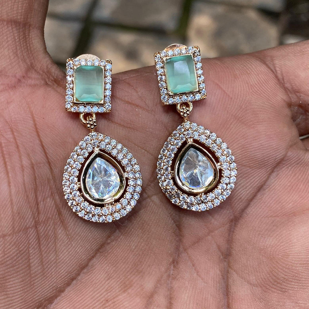 Amoliya Jewels Royal Polki Kundan Stone Designer Dangler Earrings