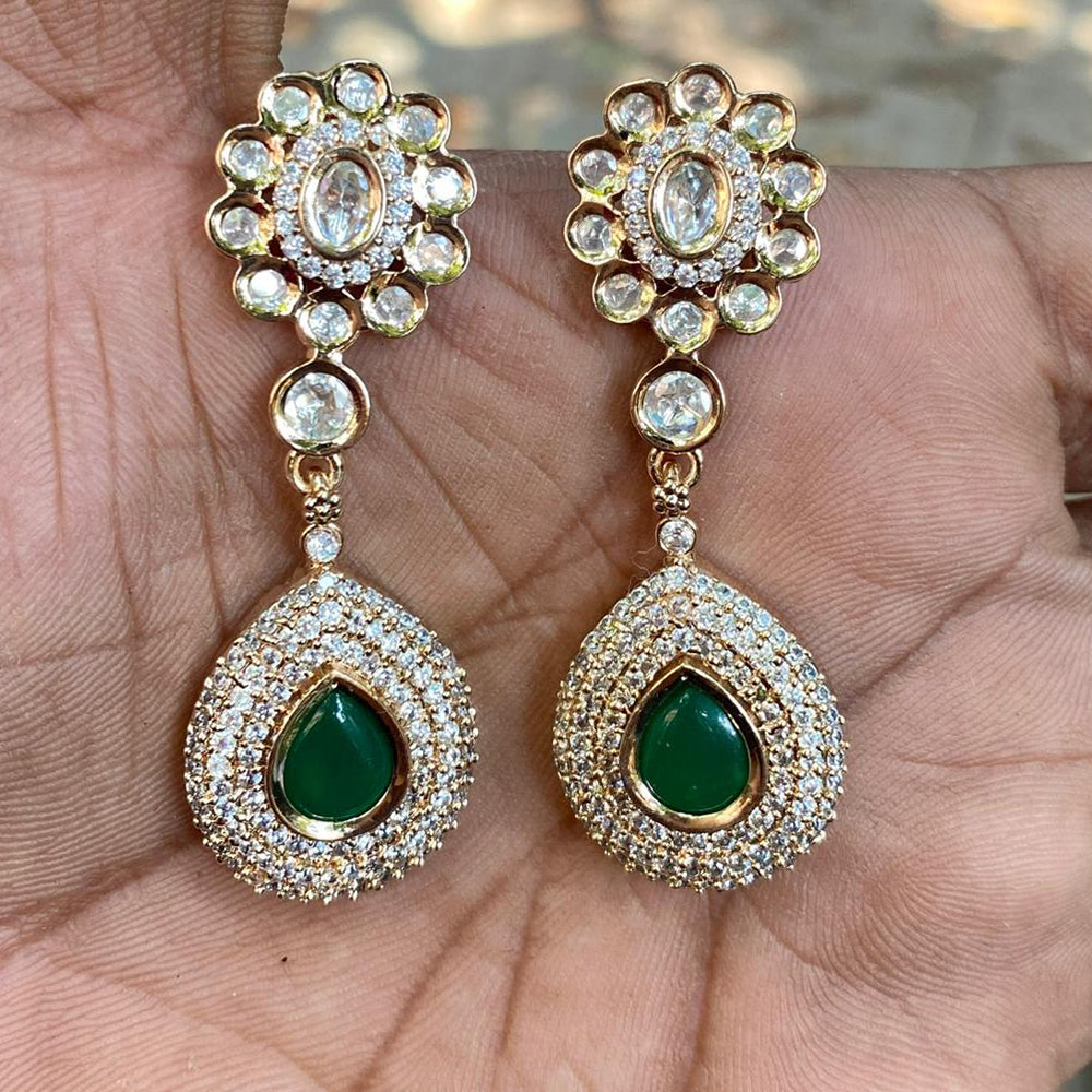 Amoliya Jewels Royal Polki Kundan Stone Designer Dangler Earrings