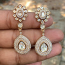 Amoliya Jewels Royal Polki Kundan Stone Designer Dangler Earrings