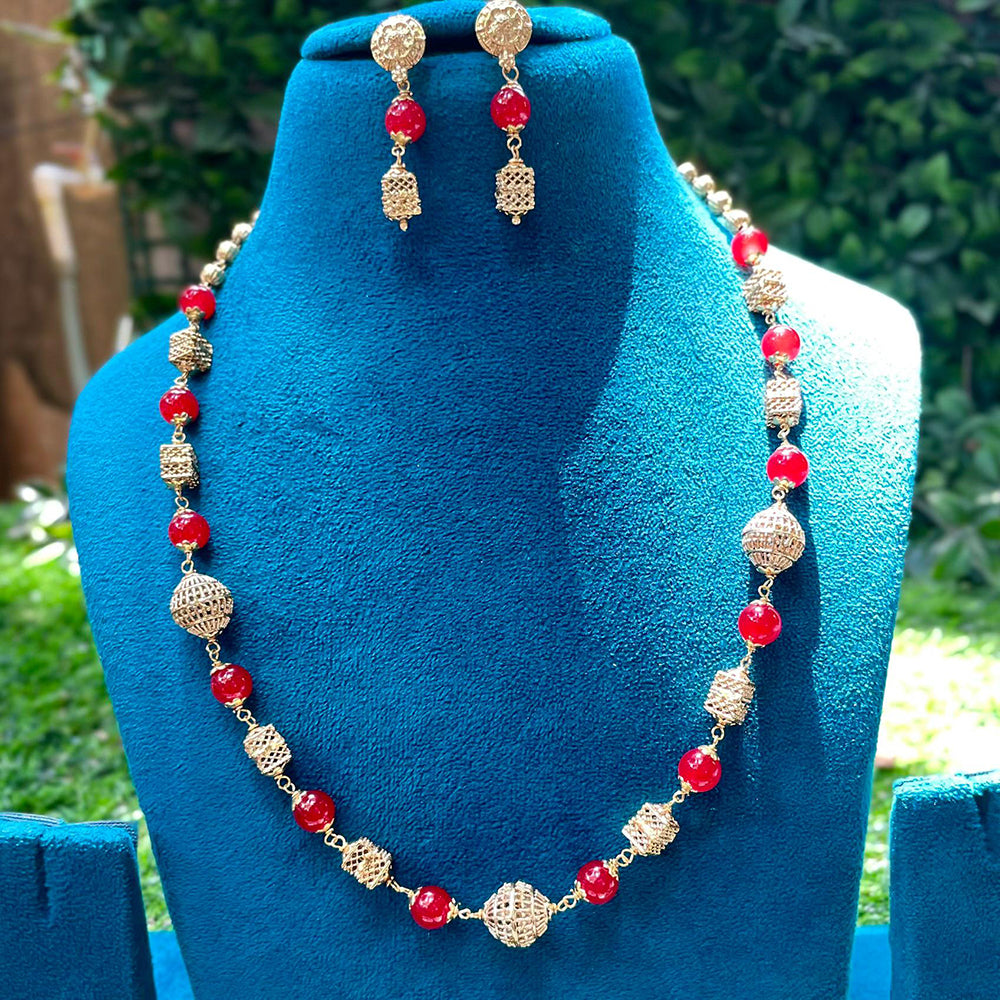 Amoliya Jewels Premium Pearl Necklace Set