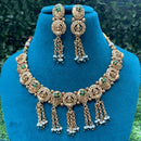 Amoliya Jewels Designer Pota Stone And Beads Necklace Set