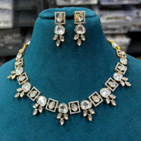 Amoliya Jewels Royal Polki Kundan Stone Necklace Set
