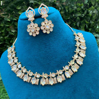 Amoliya Jewels Royal Polki Kundan Stone Necklace Set
