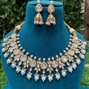 Amoliya Jewels Polki Kundan Stone Choker Necklace Set