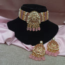 Amoliya Jewels Beautiful Polki Kundan Stone And Beads Choker Necklace Set