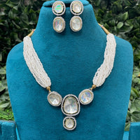 Amoliya Jewels Beautiful Polki Kundan Stone Necklace Set
