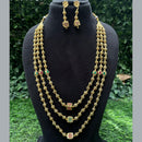 Amoliya Jewels Royal Look Pota Stone Long Necklace Set