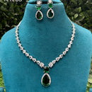 Amoliya Jewels Designer American Diamond Necklace Set