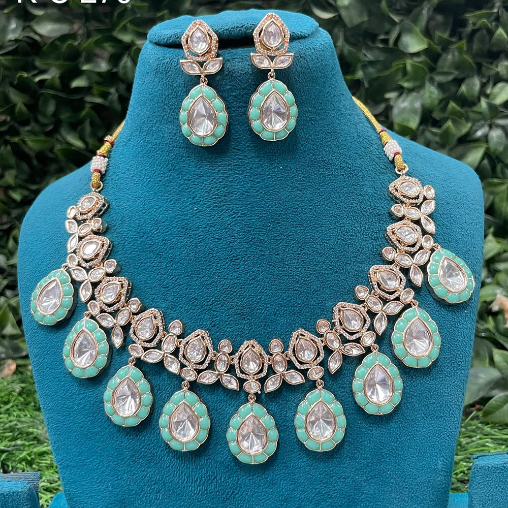 Amoliya Jewels Designer Ethnic Polki Kundan Stone Neckalce Set