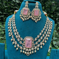 Amoliya Jewels Designer Ethnic Polki Kundan Stone And Pearl Neckalce Set