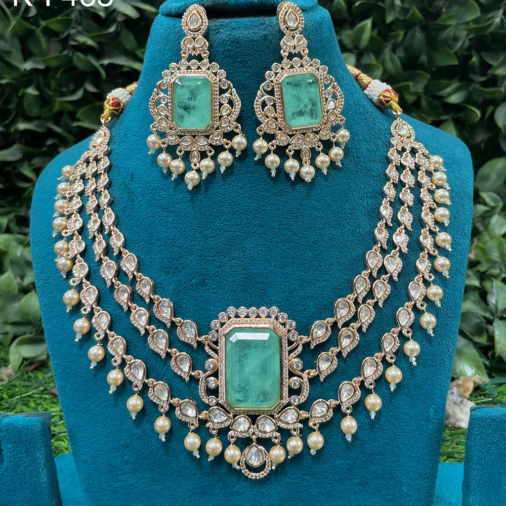 Everlasting Quality Jewels Bridal Glass And Pearl Jaipuri Laakh Bangles Set