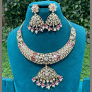 Amoliya Jewels Royal Polki Kundan Stone And Pearl Necklace Set