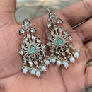 Amoliya Jewels Designer Polki Kundan Stone And Pearl Statement Dangler Earrings