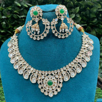 Amoliya Jewels Royal Polki Kundan Stone Heavy Necklace Set