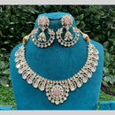 Amoliya Jewels Royal Polki Kundan Stone Heavy Necklace Set