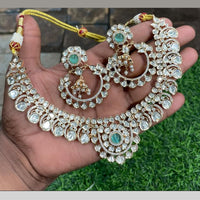 Amoliya Jewels Royal Polki Kundan Stone Heavy Necklace Set