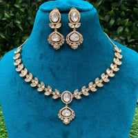 Amoliya Jewels Royal Polki Kundan Stone Necklace Set