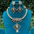Amoliya Jewels Graceful Polki Kundan Stone Designer Necklace Set