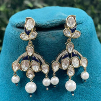 Amoliya Jewels Elegant Polki Kundan Stone Ethnic And Dangler Earrings