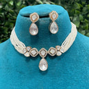 Amoliya Jewels Traditional Polki Kundan And Pearl Choker Necklace Set For Women