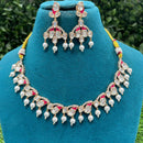 Amoliya Jewels Classic Polki Kundan Stone Choker Necklace Set For Women