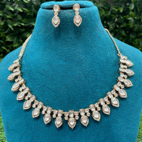Amoliya Jewels Classic Polki Kundan Stone Necklace Set For Women