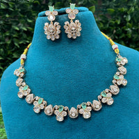 Amoliya Jewels Classic Polki Kundan Stone Necklace Set For Women