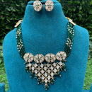 Amoliya Jewels Classic Polki Kundan Stone And Beads Necklace Set For Women