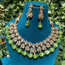 Amoliya Jewels Classic Polki Kundan Stone And Beads Necklace Set For Women