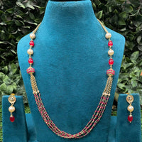 Amoliya Jewels Premium Beads Long Necklace Set 