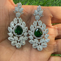 Amoliya Jewels Classic American Daimond Dangler Earrings