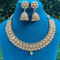 Amoliya Jewels Gold Plated Classic Choker Necklace Set