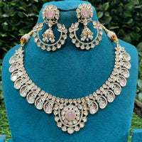 Amoliya Jewels Classic Polki Kundan Stone Choker Necklace Set